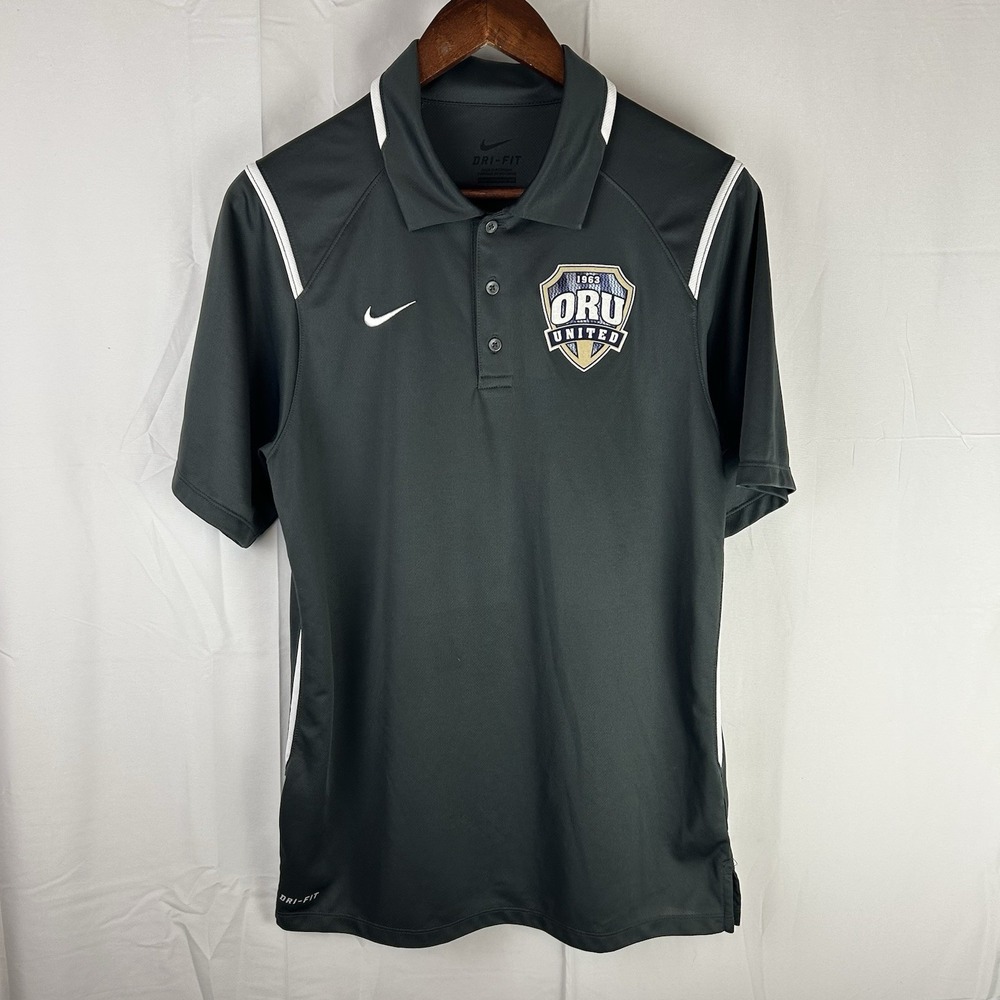 Oral Roberts Golden Eagles ORU United Nike Dri Fit Polo Shirt‎ Men's Small Black